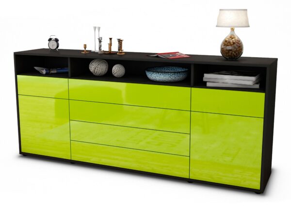 Sideboard Evelina, Grün (180x79x35cm)
