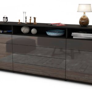 Sideboard Evelina, Grau (180x79x35cm)