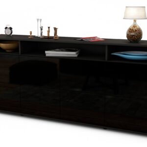 Sideboard Evita, Schwarz (180x79x35cm)