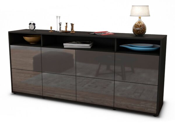 Sideboard Evita, Grau (180x79x35cm)