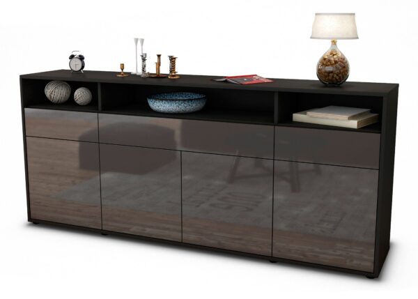 Sideboard Ezia, Grau (180x79x35cm)