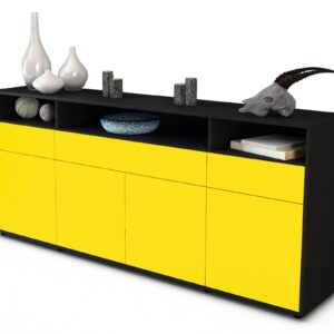 Sideboard Ezia, Gelb (180x79x35cm)