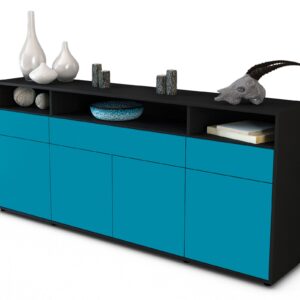 Sideboard Ezia, Türkis (180x79x35cm)