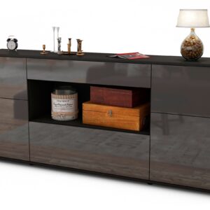 Sideboard Fabiola, Grau (180x79x35cm)