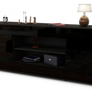 Sideboard Feli, Schwarz (180x79x35cm)