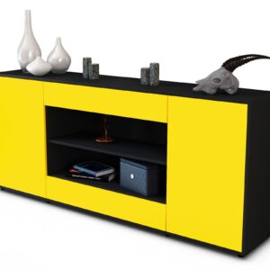 Sideboard Feli, Gelb (180x79x35cm)