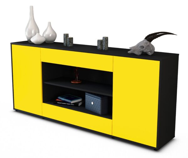 Sideboard Feli, Gelb (180x79x35cm)