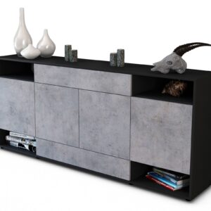Sideboard Felicia, Beton (180x79x35cm)