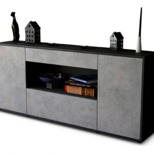 Sideboard Fiora, Beton (180x79x35cm)