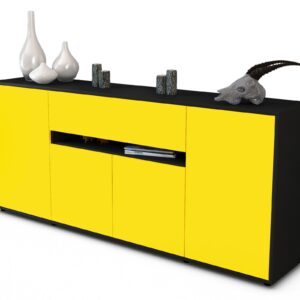 Sideboard Flavia, Gelb (180x79x35cm)