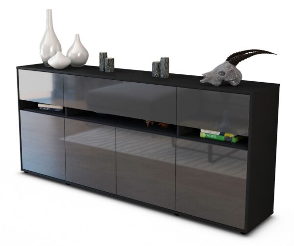 Sideboard Flora, Grau (180x79x35cm)