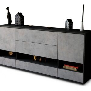 Sideboard Florentina, Beton (180x79x35cm)