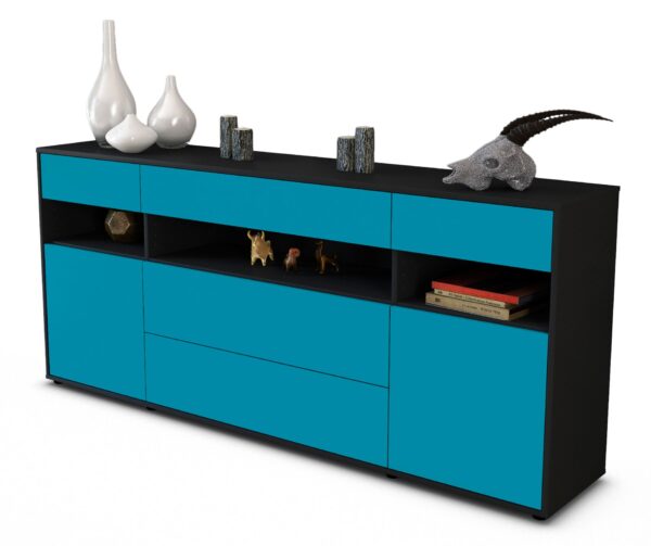Sideboard Floria, Türkis (180x79x35cm)