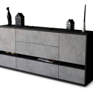 Sideboard Floriana, Beton (180x79x35cm)