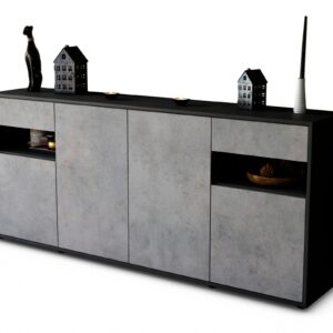 Sideboard Franca, Beton (180x79x35cm)