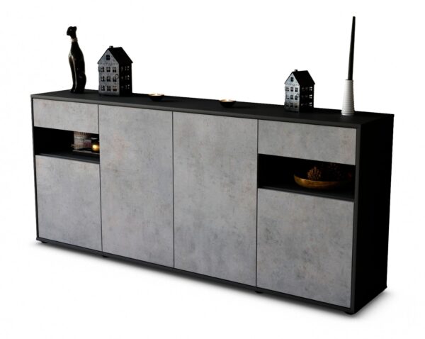 Sideboard Franca, Beton (180x79x35cm)