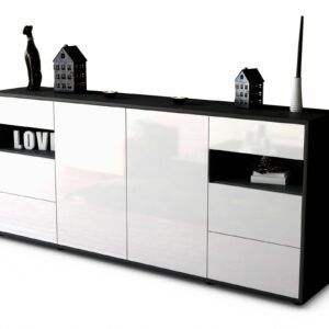 Sideboard Francesca, Weiß (180x79x35cm)
