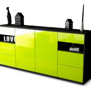 Sideboard Francesca, Grün (180x79x35cm)