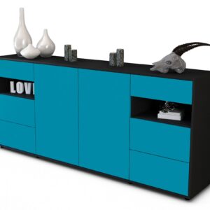 Sideboard Francesca, Türkis (180x79x35cm)