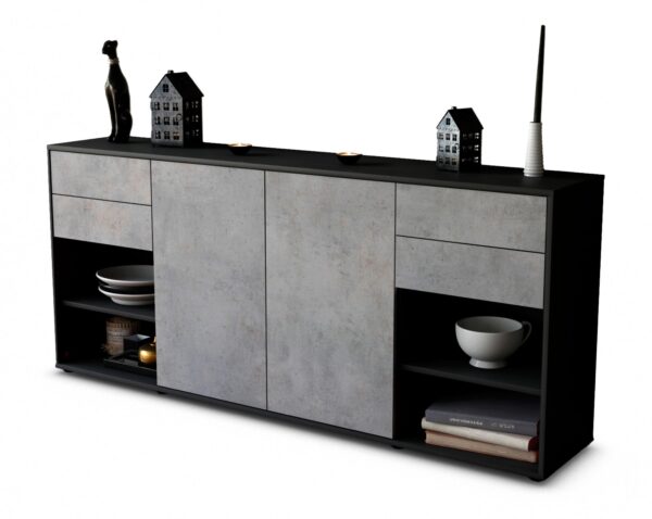 Sideboard Franka, Beton (180x79x35cm)