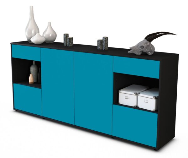 Sideboard Gabriella, Türkis (180x79x35cm)