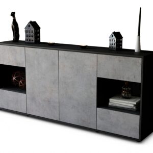 Sideboard Gaia, Beton (180x79x35cm)