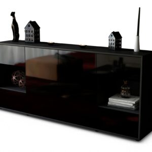 Sideboard Gaia, Schwarz (180x79x35cm)