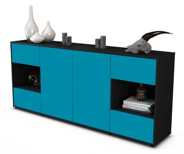 Sideboard Gaia, Türkis (180x79x35cm)