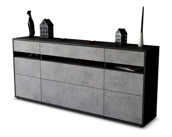 Sideboard Giada, Beton (180x79x35cm)