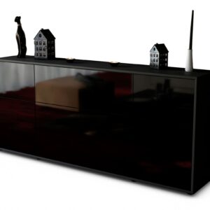 Sideboard Gianna, Schwarz (180x79x35cm)