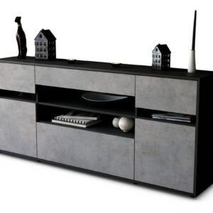 Sideboard Gina, Beton (180x79x35cm)