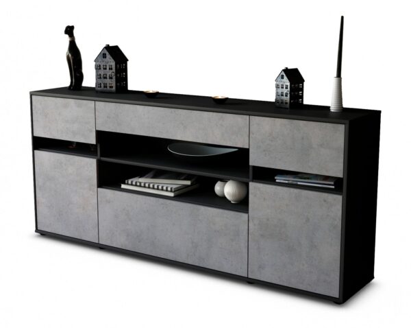 Sideboard Gina, Beton (180x79x35cm)