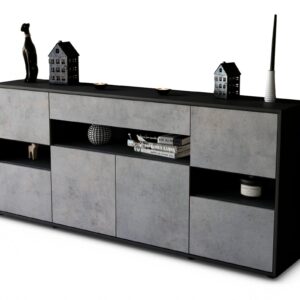 Sideboard Ginevra, Beton (180x79x35cm)
