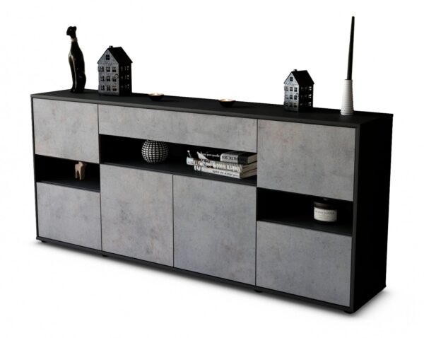 Sideboard Ginevra, Beton (180x79x35cm)