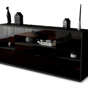 Sideboard Ginevra, Schwarz (180x79x35cm)