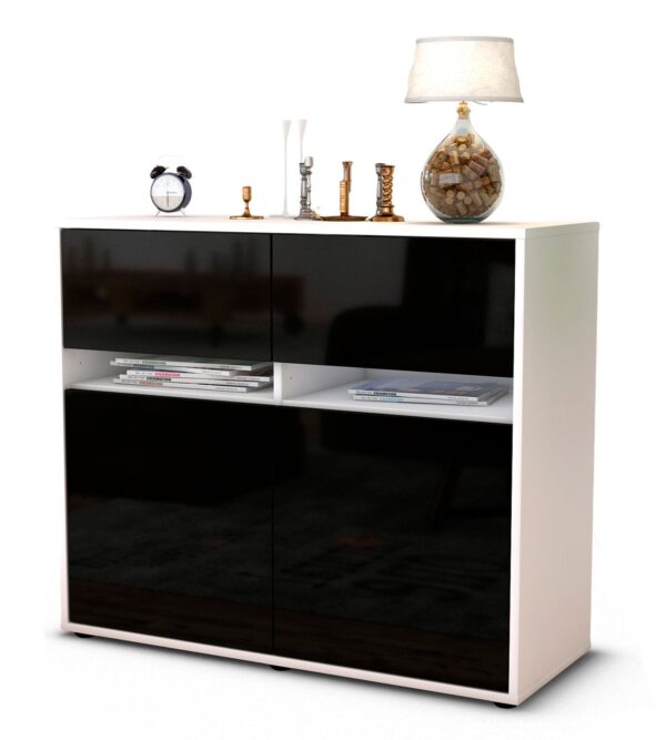 Sideboard Brunilde, Schwarz (92x79x35cm)