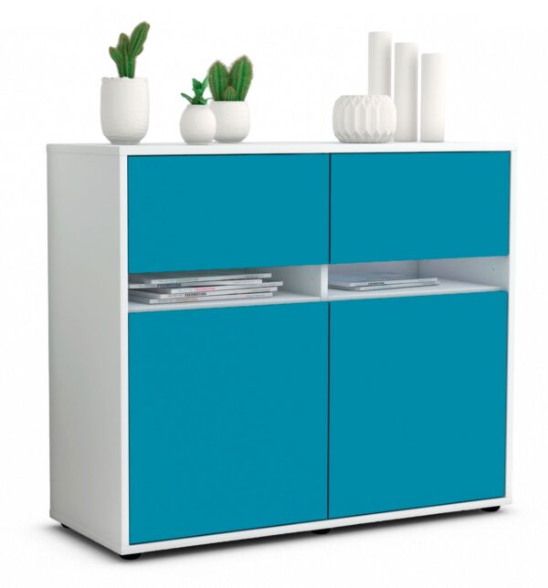 Sideboard Brunilde, Türkis (92x79x35cm)