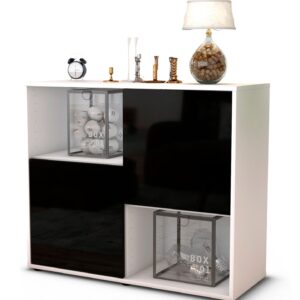 Sideboard Caralina, Schwarz (92x79x35cm)