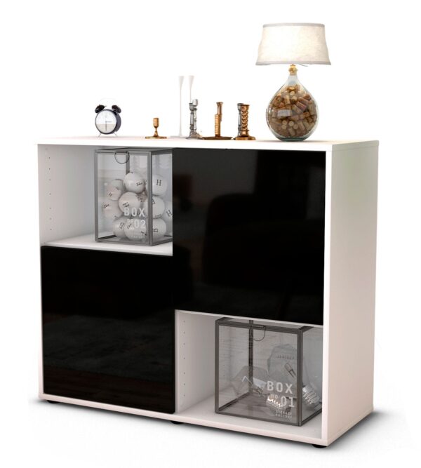 Sideboard Caralina, Schwarz (92x79x35cm)