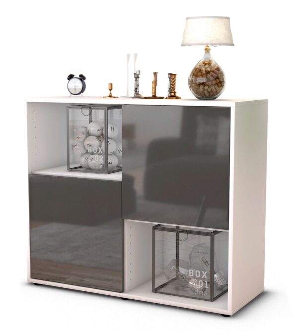 Sideboard Caralina, Grau (92x79x35cm)