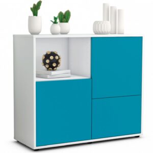 Sideboard Carina, Türkis (92x79x35cm)