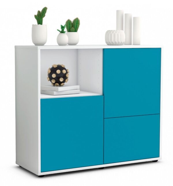 Sideboard Carina, Türkis (92x79x35cm)