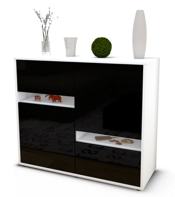 Sideboard Carlotta, Schwarz (92x79x35cm)