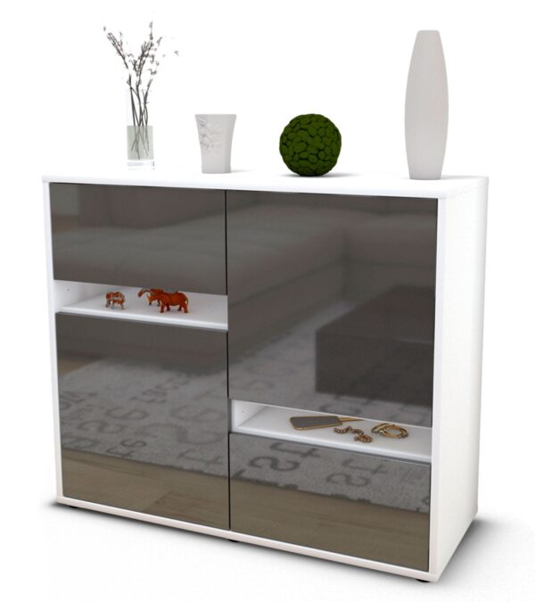 Sideboard Carlotta, Grau (92x79x35cm)
