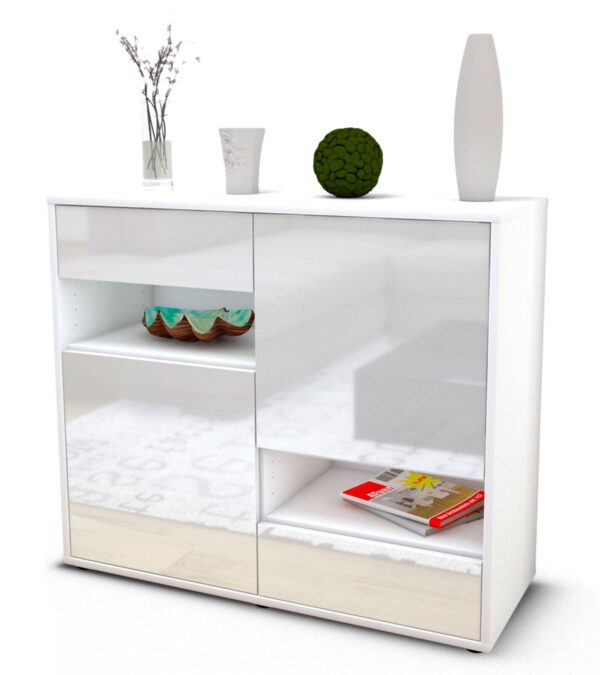 Sideboard Carmelina, Weiß (92x79x35cm)