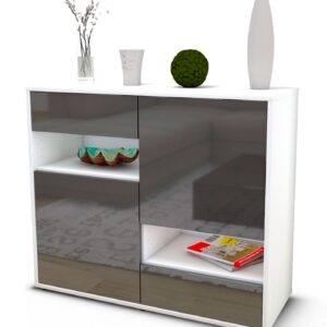 Sideboard Carmelina, Grau (92x79x35cm)