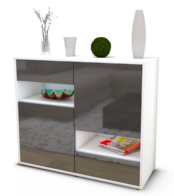 Sideboard Carmelina, Grau (92x79x35cm)
