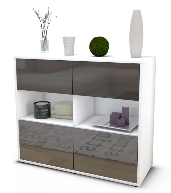 Sideboard Carmen, Grau (92x79x35cm)