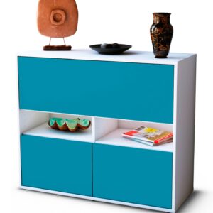 Sideboard Cassandra, Türkis (92x79x35cm)