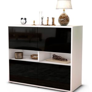 Sideboard Claudia, Schwarz (92x79x35cm)
